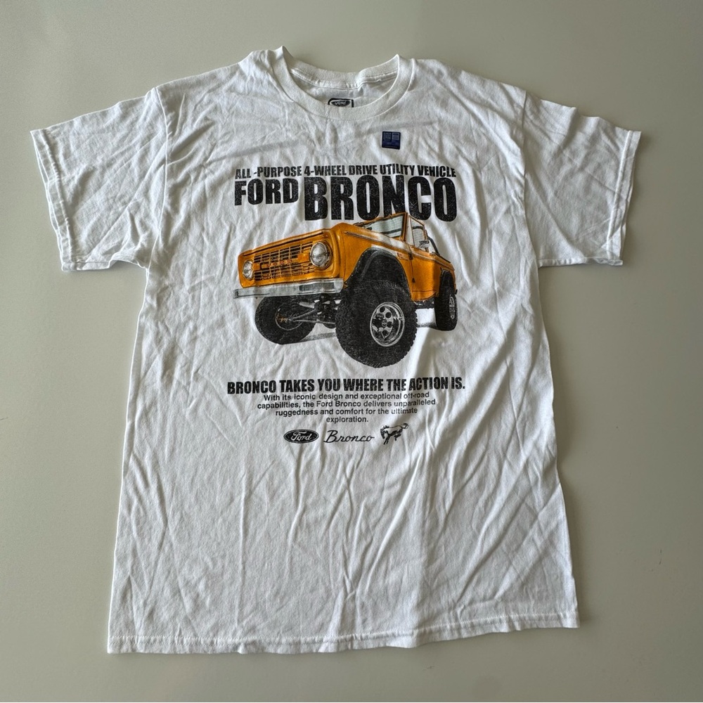 Hybrid Apparel Ford Bronco White T-Shirt NEW Mens LARGE